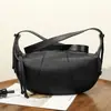 Bolso de hombro de cuero genuino de moda tipo dumpling transfronterizo, bolso de hombro de gran capacidad a la moda para el trabajo, bolso cruzado elegante de piel de vaca para mujer