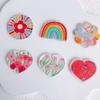 INS Acrílico Translúcido Flor Hojas Dibujos Animados Pendientes Llavero Funda de Teléfono Material Accesorios Venta al por Mayor
