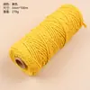 Corda de Algodão Trançada Vintage Feita à Mão de 3mm Corda de Algodão DIY Tapeçaria Corda de Fio de Algodão Grosso Acessórios de Amarração Lote de 100m Crochê