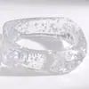 Pulseira Vintage Semi-Transparente Europeia e Americana Transfronteiriça com Design Único Exagerado de Polígono Irregular de Resina