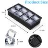 Caja de hielo para el hogar de 8 cubitos de hielo, de grado alimenticio, resistente a bajas temperaturas, desmoldeo rápido con tapa, sabor antiadherente, apilable.