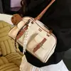 Bolsa Almofada Retrô para Mulheres 2025 Nova Bolsa de Ombro Satchel de Alta Qualidade para o Trabalho Bolsa Boston Fashion com Bolso Duplo