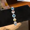 Pulsera estilo ins coreano con cierre redondo de circonita ultrabrillante, pulsera dulce y elegante, lujo ligero con un toque de alta gama, accesorio versátil