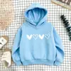 Sudadera con Capucha para Niña 2026 Nueva Estampado de Leopardo Corazón Macarrón Primavera y Otoño
