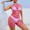 Venta directa de fábrica de productos extranjeros europeos y americanos transfronterizos vestido de malla ajustado de moda sexy jacquard transparente para mujer