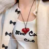 Estilo Coreano Explosiones Simple Borla Larga Ankora Lazo Rojo Cadena de Lana Otoño e Invierno Versátil Elegante Collar