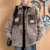 Chaqueta de mezclilla estilo americano Vibe para hombre, primavera y otoño, lavada, teñida anudada, mezclilla rasgada, chaqueta elegante de alta costura, resistente
