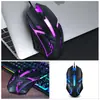 Mouse luminoso com fio para computador USB computador de mesa laptop escritório barato Fábrica de jogos atacado personalização