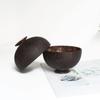 Tazón de Cáscara de Coco Vietnamita Natural Cuchara de Madera de Coco Hainan Cáscara de Coco Vieja Tenedor Cuchillo Creativo Tazón para Postre Ensalada de Frutas