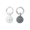Nuevo Colgante de Bolita Colgante Pequeño con Patrón Retro de Plata Esterlina S925 DIY Pulsera de Cuerda con Cuentas Accesorios de Plata