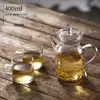 Tetera para uso doméstico con filtro, tetera Song estilo antiguo, juego de té, cafetera de té, transparente con tapa, asa colorida, tetera pequeña de mano
