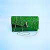 Clutch Feminina Transfronteiriça Bolsa de Noite em V Moda Fresca Corrente Transversal Bolsa de Ombro Festa Casamento Bolsa de Noite