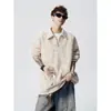 Sudadera Retro Suelta con Media Cremallera y Solapas Casual para Hombre, Estilo Primavera y Otoño, Chaleco Gris Pesado de Moda