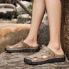 Explosiones transfronterizas Tallas grandes Sandalias de dedo 2024 Verano Nuevo Cosido a mano Casual Doble propósito Ropa exterior Zapatos de playa