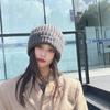 Gorro de Punto para Invierno para Hombre de Circunferencia de Cabeza Grande, Estilo Japonés, Versátil, Adelgazante para el Rostro, Gorro Holgado Cálido para Invierno