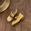 Sapatos Mary Jane de Camélia Estilo Francês para Ballet Feminino, Sapatos de Noite Delicados e de Conto de Fadas, Boca Rasa, Sola Macia, Sapatos de Salto Oculto