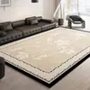 Tapete para Sala de Estar, Toque de Luxo Leve e de Alta Qualidade, Tapete para Cabeceira de Quarto, Lavável e Limpável, Tapete Antiderrapante para Chão de Sofá e Mesa de Centro Doméstica