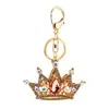 Chaveiro de carro de cristal com coroa de diamante criativa da moda, pingente de acessórios para bolsa feminina, chaveiro atacado 776