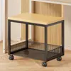 Soporte móvil para torre de computadora, estante de almacenamiento para impresora de oficina, soporte de almacenamiento para caja de escritorio pequeño con ruedas