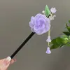 Nueva Horquilla para Moño Estilo Chino, Horquilla de Sándalo de Alta Gama Estilo Antiguo con Borlas, Horquilla, Accesorio para el Cabello, Horquilla de Madera para Hanfu