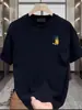 Camiseta Feminina de Algodão Soltinha de Manga Curta para o Verão Novo Design Estampado Tops Soltinhos de Meia-Manga de Nicho para Mulheres Transmissão ao Vivo