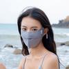 Máscara de Proteção Solar Tridimensional Sem Maquiagem Feminina Verão Canto dos Olhos Anti-ultravioleta Máscara Facial Véu de Seda Gelo Respirável Máscara Sombreamento