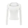 Atacado de Roupas Femininas Transfronteiriças Estilo Europeu e Americano 2025 Outono e Inverno Nova Camisa de Manga Longa Básica Slim e Versátil Top Falso de Duas Peças