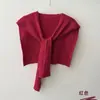 Xale de Tricô Trançado Texturizado de Alta Qualidade em Fio Cardado Lavado para Mulheres, Peça Versátil para Camadas, Pequeno Xale Puro