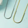 Collar de cadena simple y versátil para mujer, cadena fina, chapado en oro, individualista, para llevar en capas, diseño de nicho, cadena de hueso de serpiente, gargantilla con temperamento