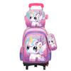 Mochila con Ruedas para Niños de Comercio Exterior Transfronterizo al por Mayor Primaria Niños y Niñas Ruedas Plegables Cierre