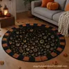 Alfombra Redonda de Felpa de Cristal para Piso, Trampa Visual 3D de Halloween, Alfombra con Ilusión de Espiral de Celebridad de Internet, Felpudo para Decoración de Festival en Sala de Estar
