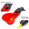Bebedouro de Frango Transfronteiriço Automático para Frangos, Patos e Gansos Vermelho Tigela de Beber para Aves Bebedouro de Frango