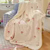 Manta gruesa de doble cara de forro polar con temática de dibujos animados, perfecta para otoño e invierno, hecha de suave forro polar de leche y lana de cordero, ideal como cubierta de sofá o una manta linda y pequeña para una siesta a mediodía.