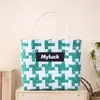 Novo Estilo Xiaohongshu Mesmo Estilo Bolsa Tecida Artesanal Tailandesa Bolsa Cesta de Plástico Bolsa de Mão Feminina Bolsa Versátil da Moda