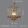 Sala de estar Lâmpada principal Lustre de cristal Francês Internet Famosa Luz Luxo Criativo Lâmpada de gota de água Designer Hall Vintage Lâmpadas de vidro