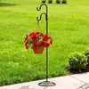 Gancho de Pastor de Chasis de Hierro Transfronterizo Explosivo Soporte de Jardín y Patio Gancho Estante de Exhibición de Cesta de Flores para Jardín