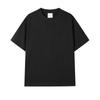 Camiseta de manga corta retro americana pesada de 240 g, camiseta de hombre de color sólido, simple, de verano, de algodón, con cuello redondo, media manga, parte inferior, camiseta para mujer