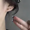 Brincos de Tarraxa Mini Estrela Zircônia Preta da Moda Conjunto de Seis Peças Design de Nicho Brincos Pequenos e Requintados