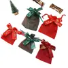 Nova Sacola de Doces de Natal Transfronteiriça Estampagem a Quente Fita Dourada Laço Rede Sacola Festa Biscoito Embalagem de Presente Sacola de Presente