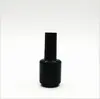 Botella de Esmalte de Uñas Negro Mate 15ml Vidrio Transparente Pegamento para Esmalte de Uñas Botella Vacía Botella de Pegamento para Esmalte de Uñas Pegamento para Fototerapia Aceite