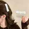 Peine elegante y voluminoso para mujer, creando un look dulce y encantador con un pasador de lazo, perfecto para un peinado alto y versátil, nuevo peine y accesorios para el cabello 2026