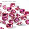 Joyería para uñas diamante de fondo puntiagudo amor diamante corazón torcido diamante rojo rosa diamante largo octogonal cuadrado gordo almohada uña diamante de agua 10