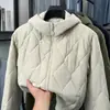 8% Cachemira 92% Lana Chaqueta de Algodón con CapuchaSimple, Elegante, Clásico, Versátil, Cuello Alto, Ligero