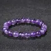 Pulsera de Amatista Natural, Moderna y Versátil para Hombres y Mujeres, Pulsera de Cuentas Redondas de Amatista Lavanda de 8 mm, Venta al por Mayor desde el Fabricante
