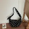 Bolso de Mujer de Lunares 2026 Nuevo Otoño Retro Maillard Bolso de Hombro de Gamuza Gran Capacidad Cruzado Bolso Dumpling