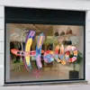 Hello2027 Pegatinas Electrostáticas para Puerta de Cristal de Ventana de Año Nuevo con Letras de Colores Pegatinas de Ventana para Decoración de Centros Comerciales y Tiendas