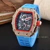 Reloj Richard con Forma de Barril Incrustado de Diamantes Luminoso Multifuncional para Hombre y Mujer Pantalla de Cuarzo Venta al por Mayor