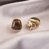 Clipes de Orelha de Pérola Sem Furos, Clipes de Osso de Orelha de Alta Qualidade, Brincos de Laço, Ganchos de Orelha Elegantes, Brincos Quadrados de Luxo Leve Atacado