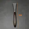 Raspador de pintura al óleo altamente elástico, cuchillo para mezclar colores de pintura acrílica artística, raspador de pintura de acero inoxidable individual con mango de madera