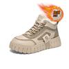 Inverno Novos Sapatos de Cano Alto Forrados com Lã Mulheres Estilo Coreano Coringa Altura Aumentada Espessada Sapatos de Algodão Quente Sapatos Casuais 12261-1